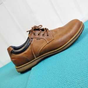 Izod Men's Casual Oxford Lace Up Brown Tan Dress Shoes 10.5M